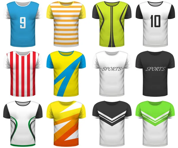 Design-Kollektion realistischer T-Shirts — Stockvektor