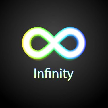 Infinity gökkuşağı sembolü Logo. Vektör çizim