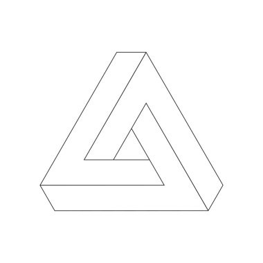 Soyut imkansız üçgen. Vektör çizim