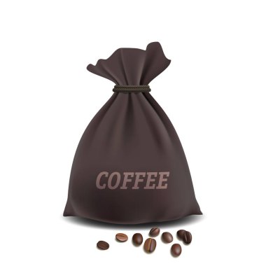 Kahve torba. Vektör çizim