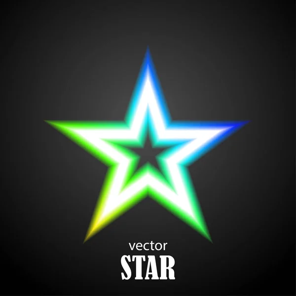 Particolored 星を輝き。ベクトル図 — ストックベクタ
