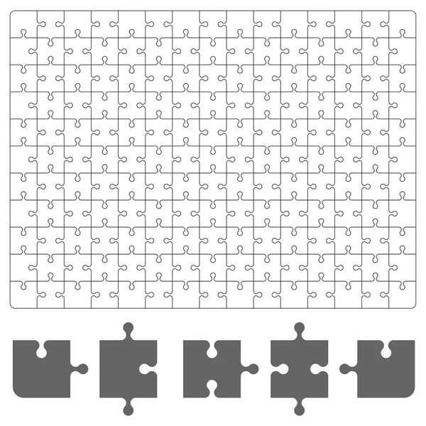 Kawałek puzzle na białym tle. Gra planszowa puzzle — Wektor stockowy