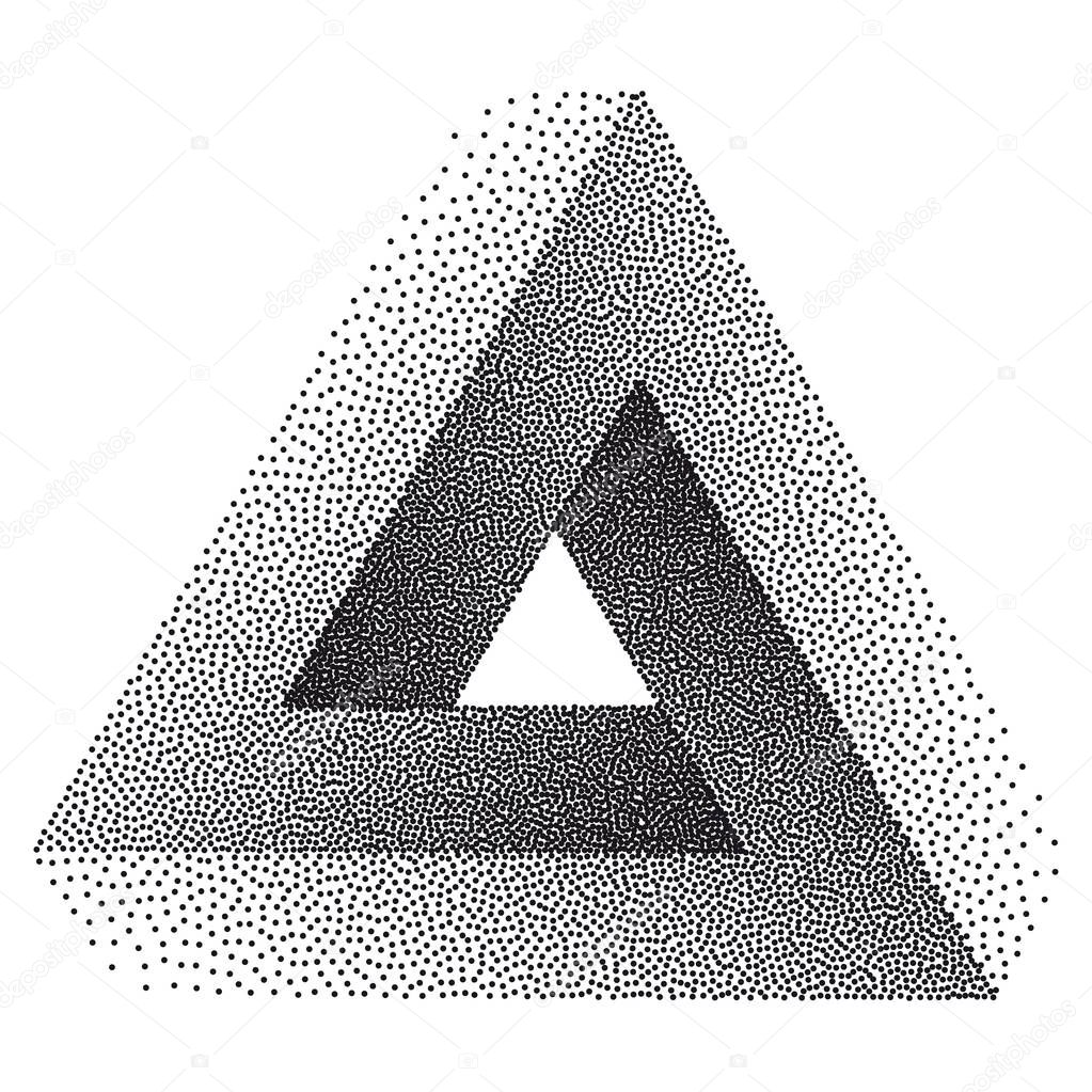 Infinity or Impossible Triangle. Penrose triangle