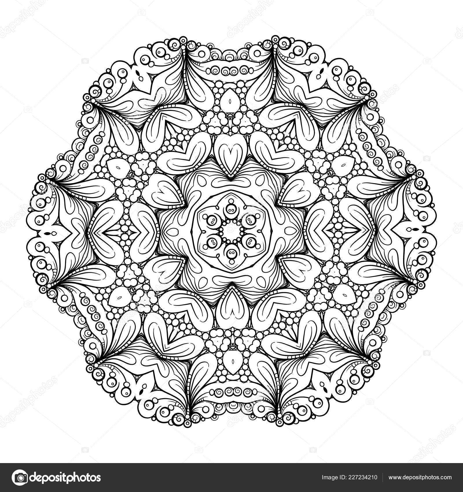 Vector Decorative Black White Decorative Elements Set Stock Vector