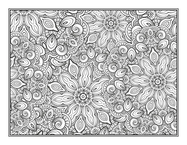 Vector abstract pattern page for antistress coloring