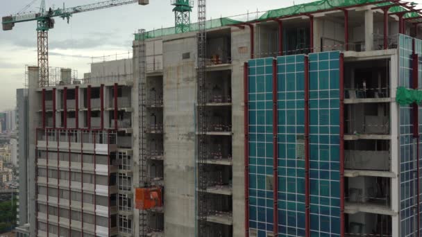 Elevator Construction Buildings Used Transporting People Small Tools — Stock Video
