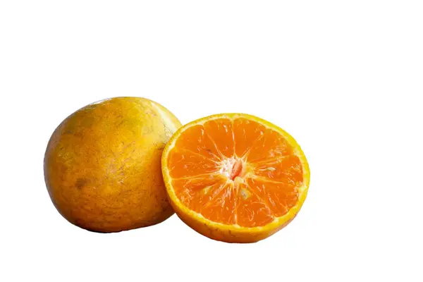Fresh Healthy Orange Isolated White Background — Stock Photo, Image