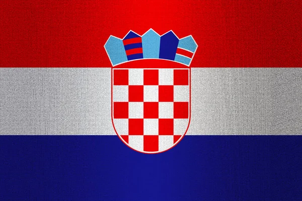 Bandera Croacia Sobre Fondo Pared Piedra — Foto de Stock