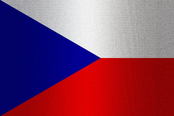 背景の壁石にチェコの国旗 — ストック写真