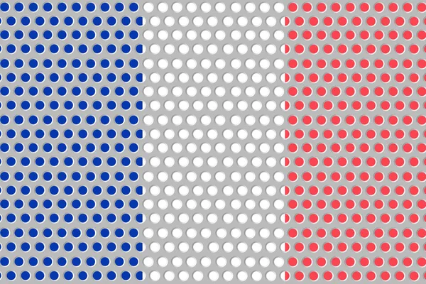 Прапор Франції Фоні Металевої Стіни — стокове фото
