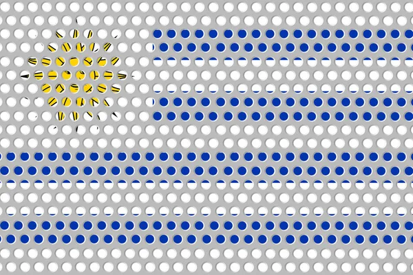 Флаг Уругвая Металлическом Фоне — стоковое фото