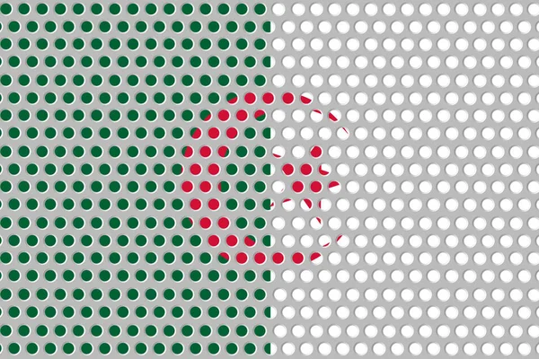 Drapeau Algérie Sur Fond Mur Métallique — Photo