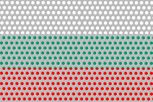 Bandera Bulgaria Sobre Fondo Pared Metal — Foto de Stock