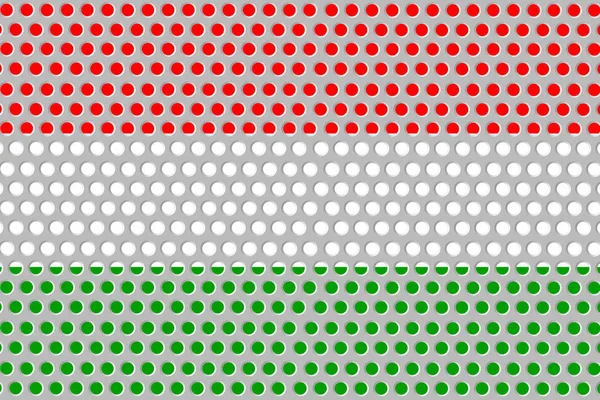 匈牙利的旗子在金属墙壁背景 — 图库照片
