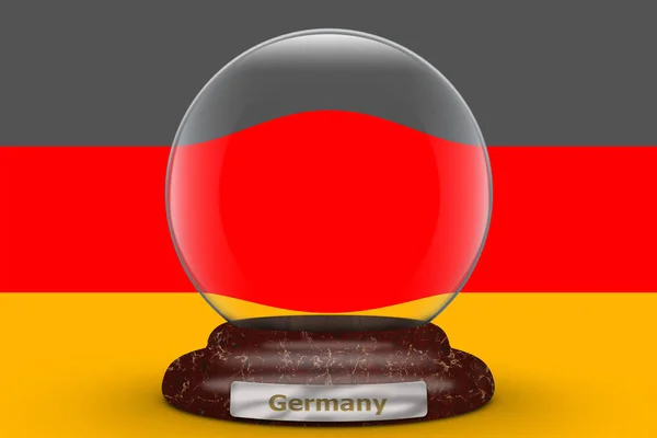 Bandiera Della Germania Sfondo Sfera Neve — Foto Stock