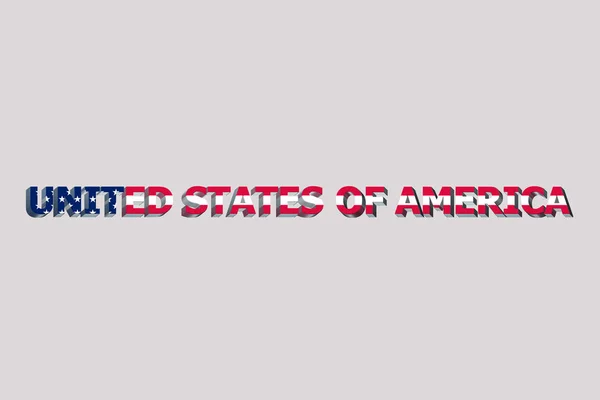 Amerika Birleşik Devletleri Bayrağı Metin Arka Plan Üzerinde — Stok fotoğraf