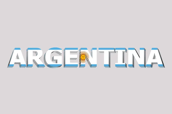 Vlag Van Argentinië Een Tekst Achtergrond — Stockfoto