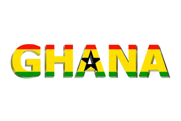 Vlag Van Ghana Tekstachtergrond Van Een — Stockfoto