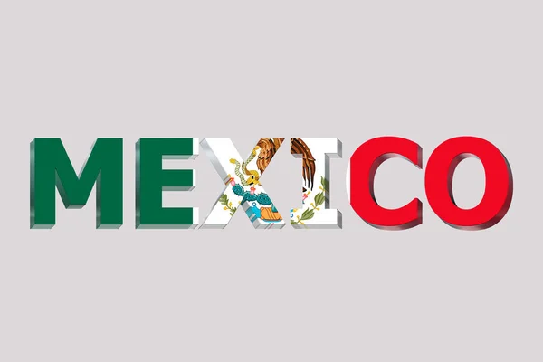 Flag Mexico Text Background — Stock Photo, Image