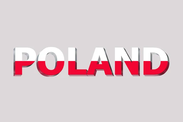 Bandiera Della Polonia Sullo Sfondo Del Testo — Foto Stock