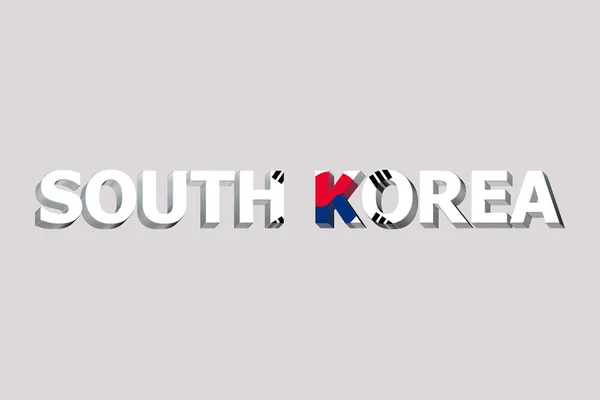 Vlajka Jižní Koreje Pozadí Textu — Stock fotografie