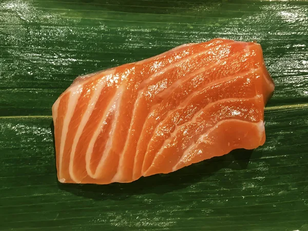 Sashimi Japanska Nationalrätten Innehåller Många Typer Fiskkött Såsom Lax — Stockfoto