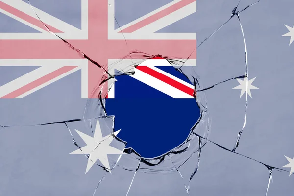 Bandera de Australia sobre vidrio —  Fotos de Stock