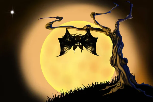 Halloween concept in fantasie nacht — Stockfoto