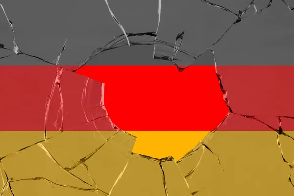 Bandiera della Germania su vetro — Foto Stock