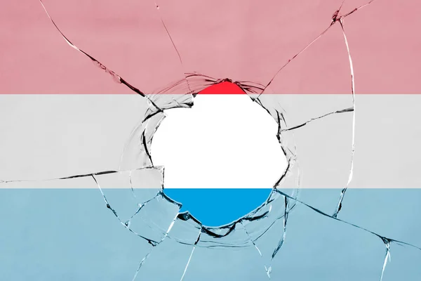 Drapeau du Luxembourg sur verre — Photo