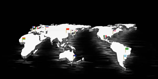 Abstraktní svět mapa — Stock fotografie