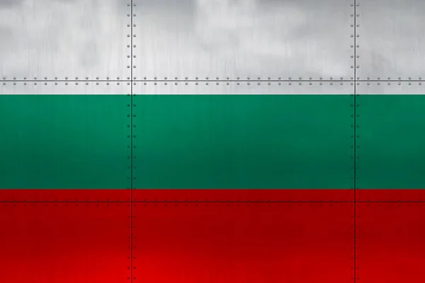 Flag of Bulgaria on metal — Stock Photo, Image