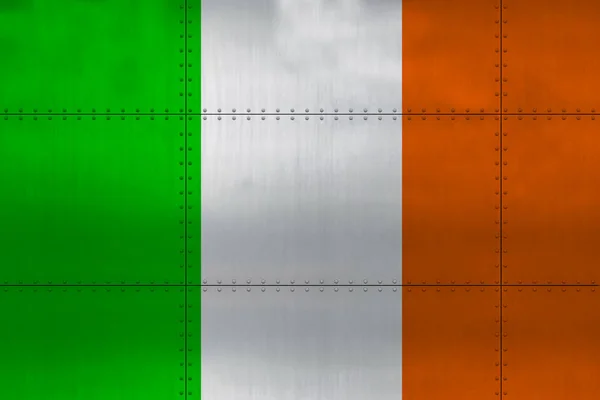 Flag of Ireland on metal — ストック写真