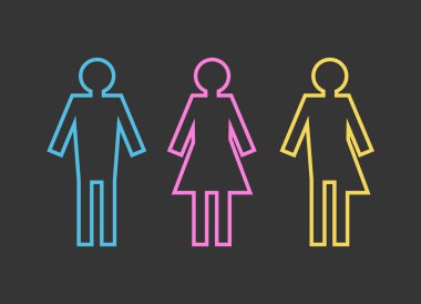 Vector illustration of a gender issues concept clipart