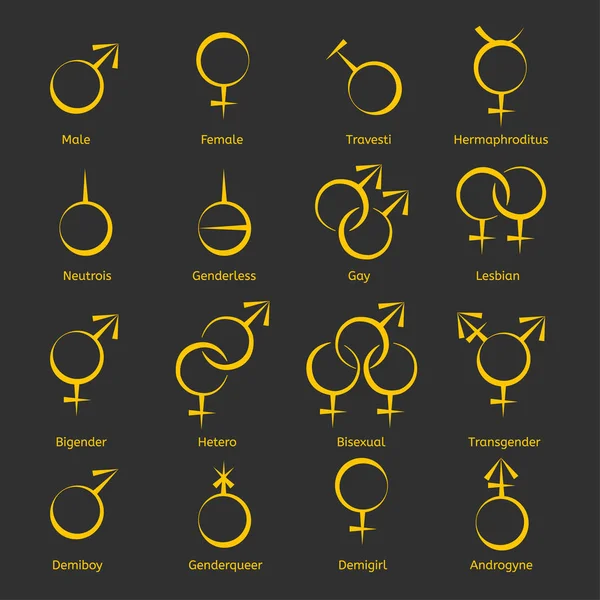 Cinsiyet farklılıkları vektör simgeleri