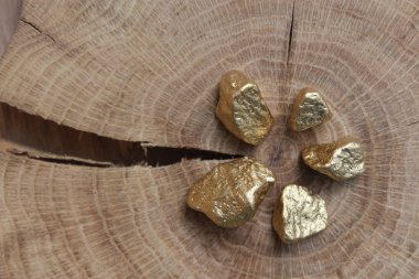 Sanat için altın taş dekor