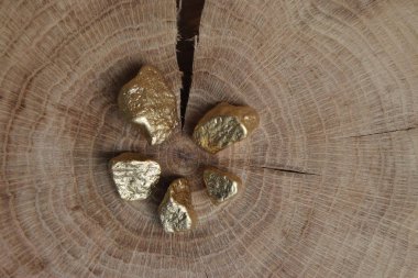 Sanat için altın taş dekor