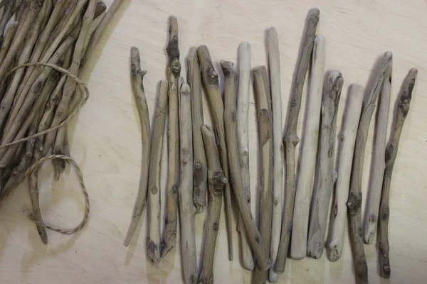Driftwood sticks for art and decoration