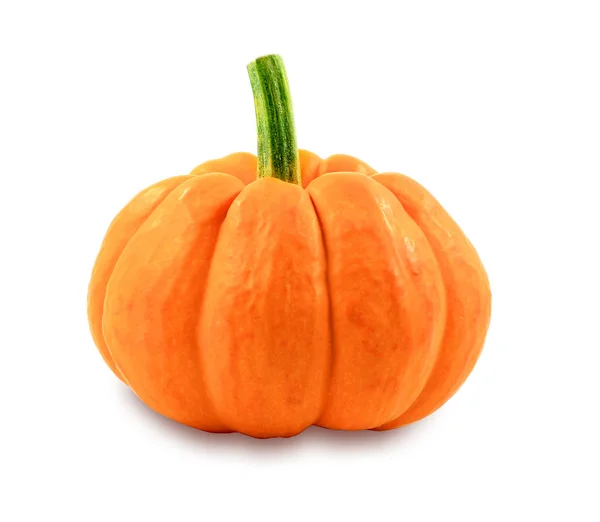 Fris Oranje Pompoen Geïsoleerd Een Witte Achtergrond Halloween Decoratie Decoreren — Stockfoto