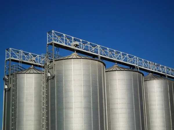 Metal Silo Barley Other Storage – stockfoto