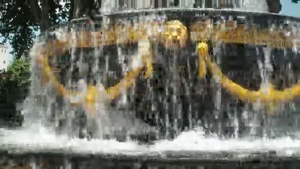 Fountain in the Baroque Style in Europe — Stock Video