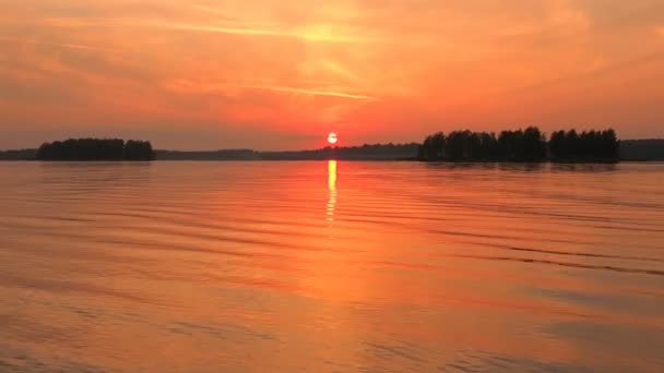 Landscape Beautiful Golden Sunset Red Sky River The Sun Sets Behind The Horizon Silence And Serenity Stock Video C Zozulya86 255367474