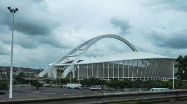 Moses Mabhida ilgili tesis, Durban, Kwazulu-Natal, Güney Afrika. 23 Kasım 2017.