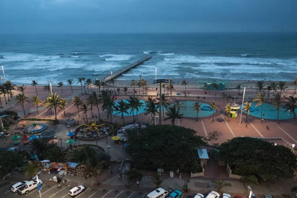 View Waterfront Beach Pool Area Durban Kwazulu Natal Eastern South — Stock Photo, Image