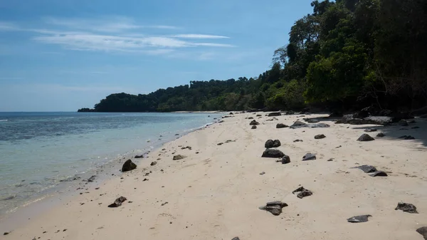 Plage Sable Sur Petite Île Koh Kradan Dans Sud Thaïlande — Photo