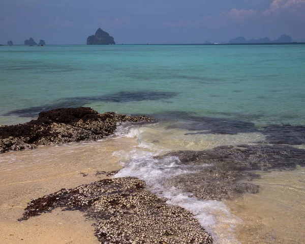 Plage Avec Coraux Sur Petite Île Koh Kradan Dans Sud — Photo