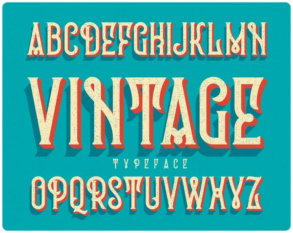 Word Vintage Alphabet Letters — Stock Vector