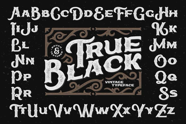 Λέξεις Αλήθεια Μαύρο Και Κλασικό Παλιό Στυλ Γραμματοσειράς — Διανυσματικό Αρχείο