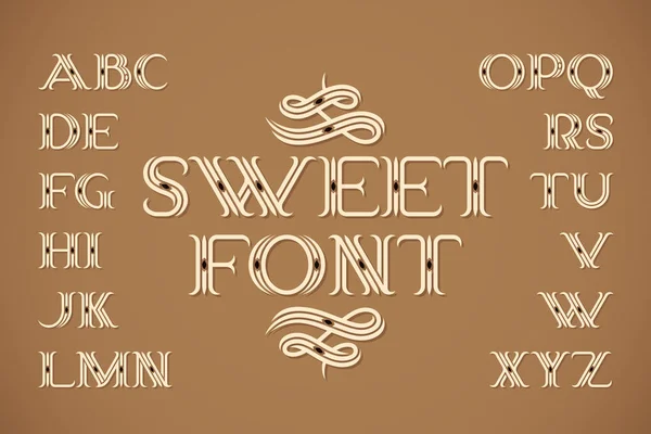 Composición Letras Estilo Clásico Con Cita Texto Sweet Font — Vector de stock