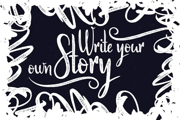 Vintage Handcrafted Script Typeface Named Write Your Own Story — Stock Vector